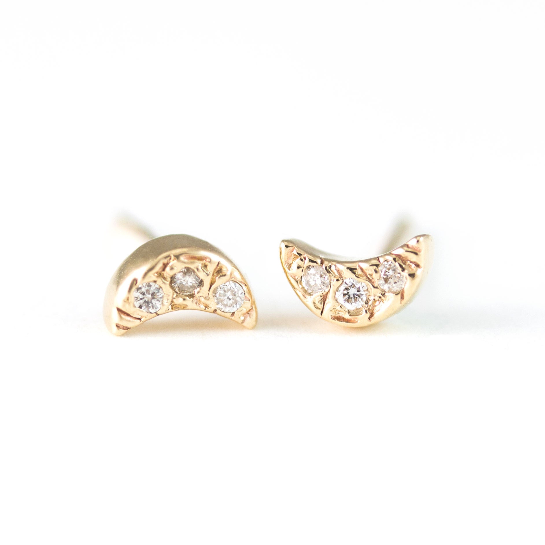 Crescent Diamond Earrings