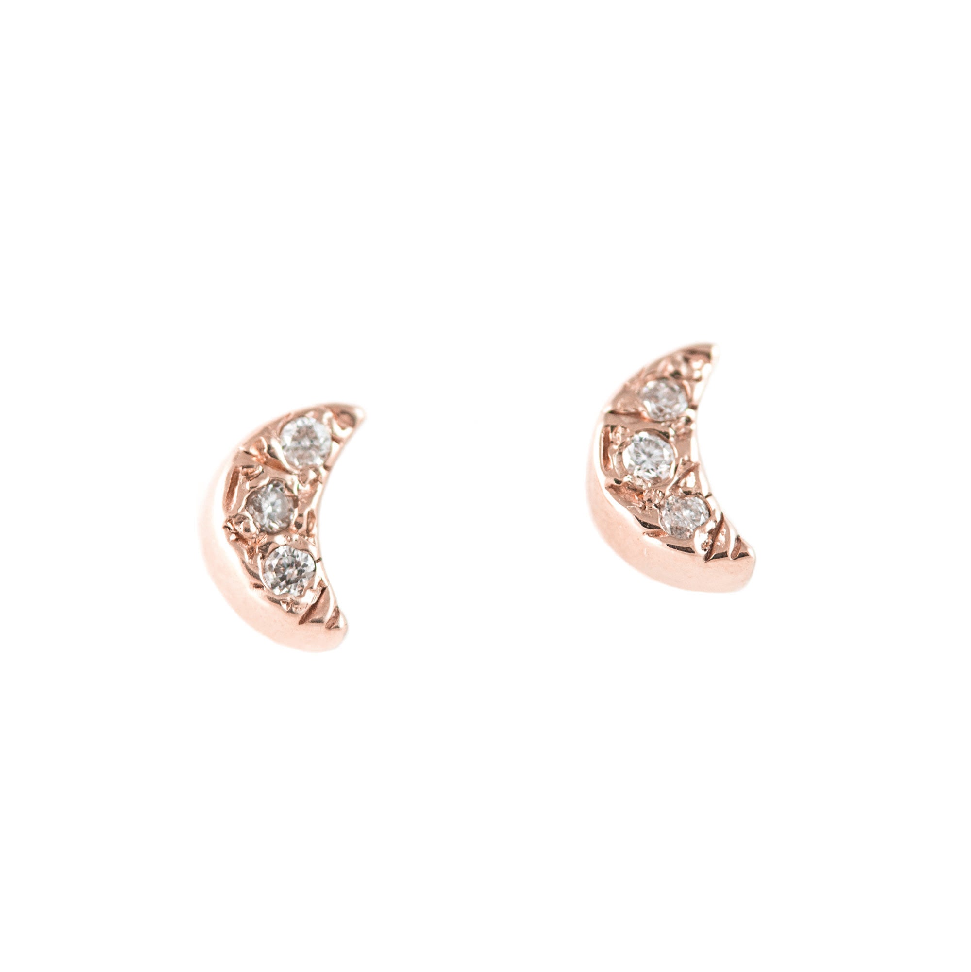 Crescent Diamond Earrings