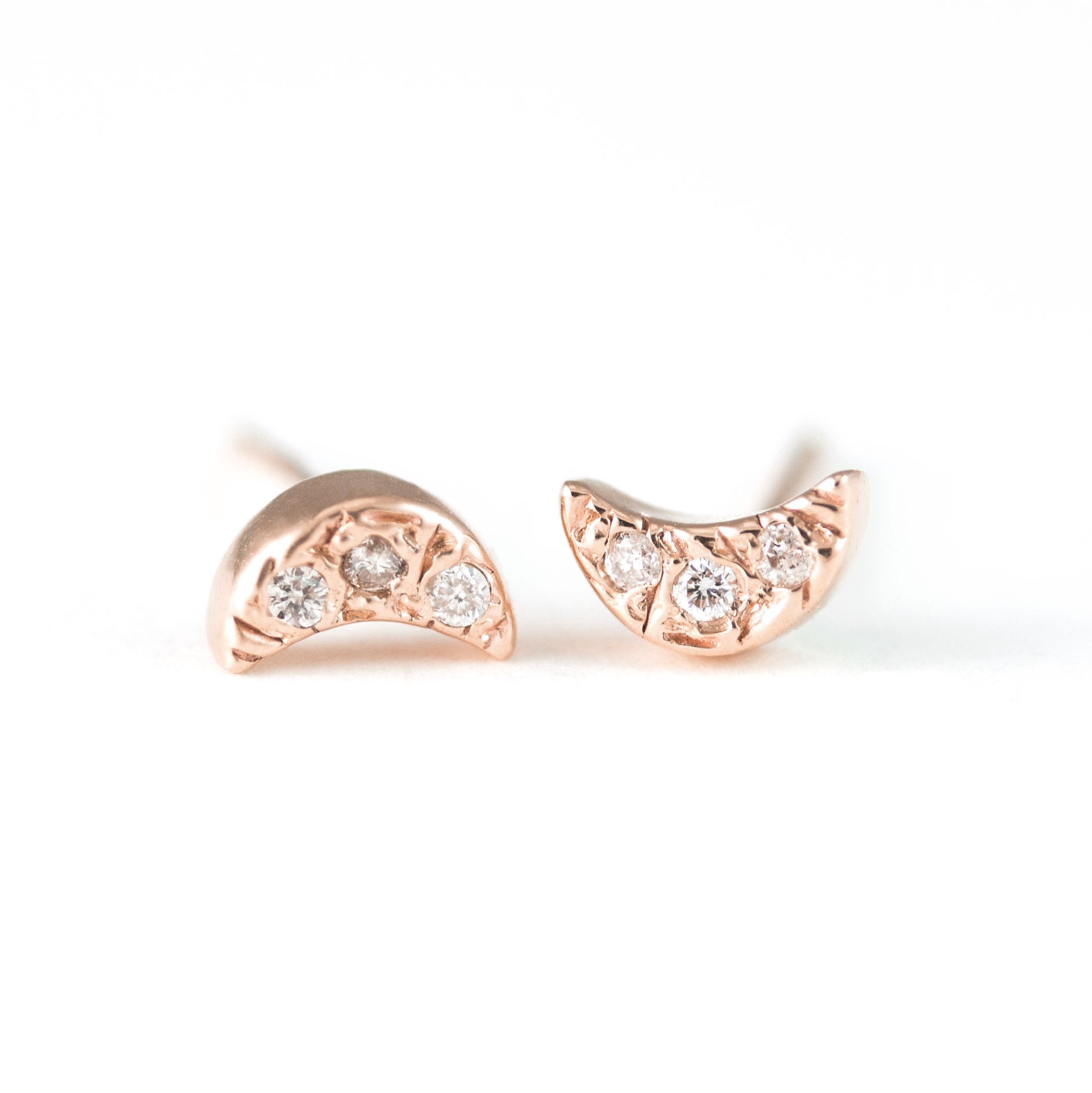 Crescent Diamond Earrings