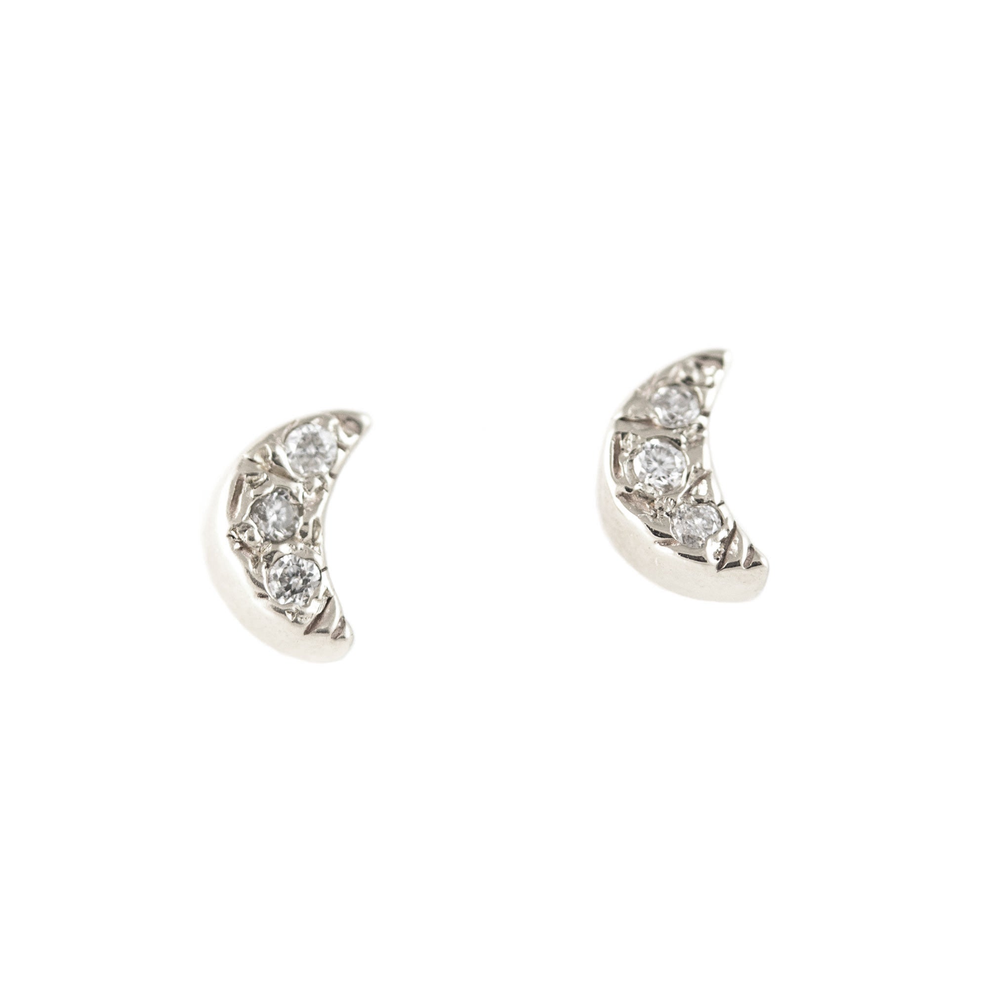 Crescent Diamond Earrings