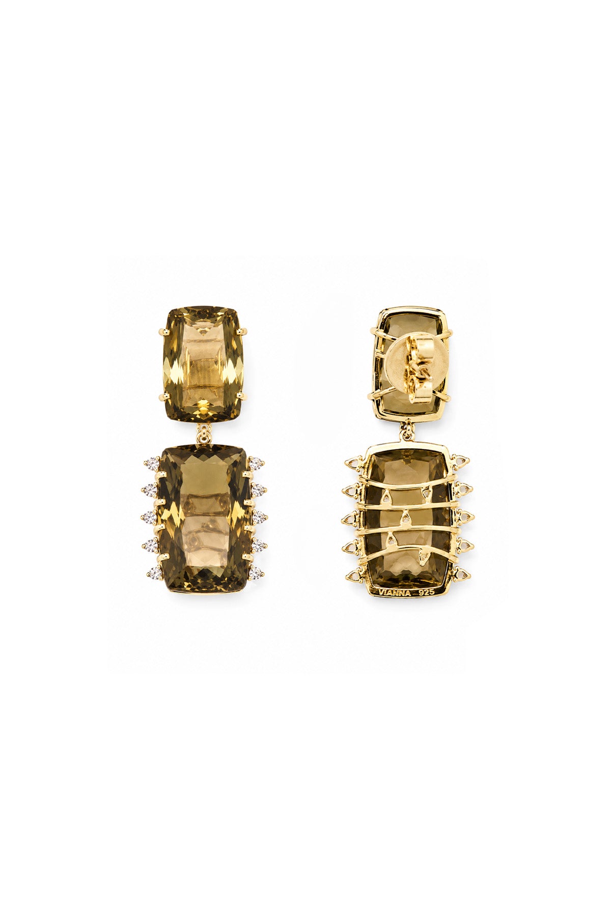 Crystal Stone Drop Earrings