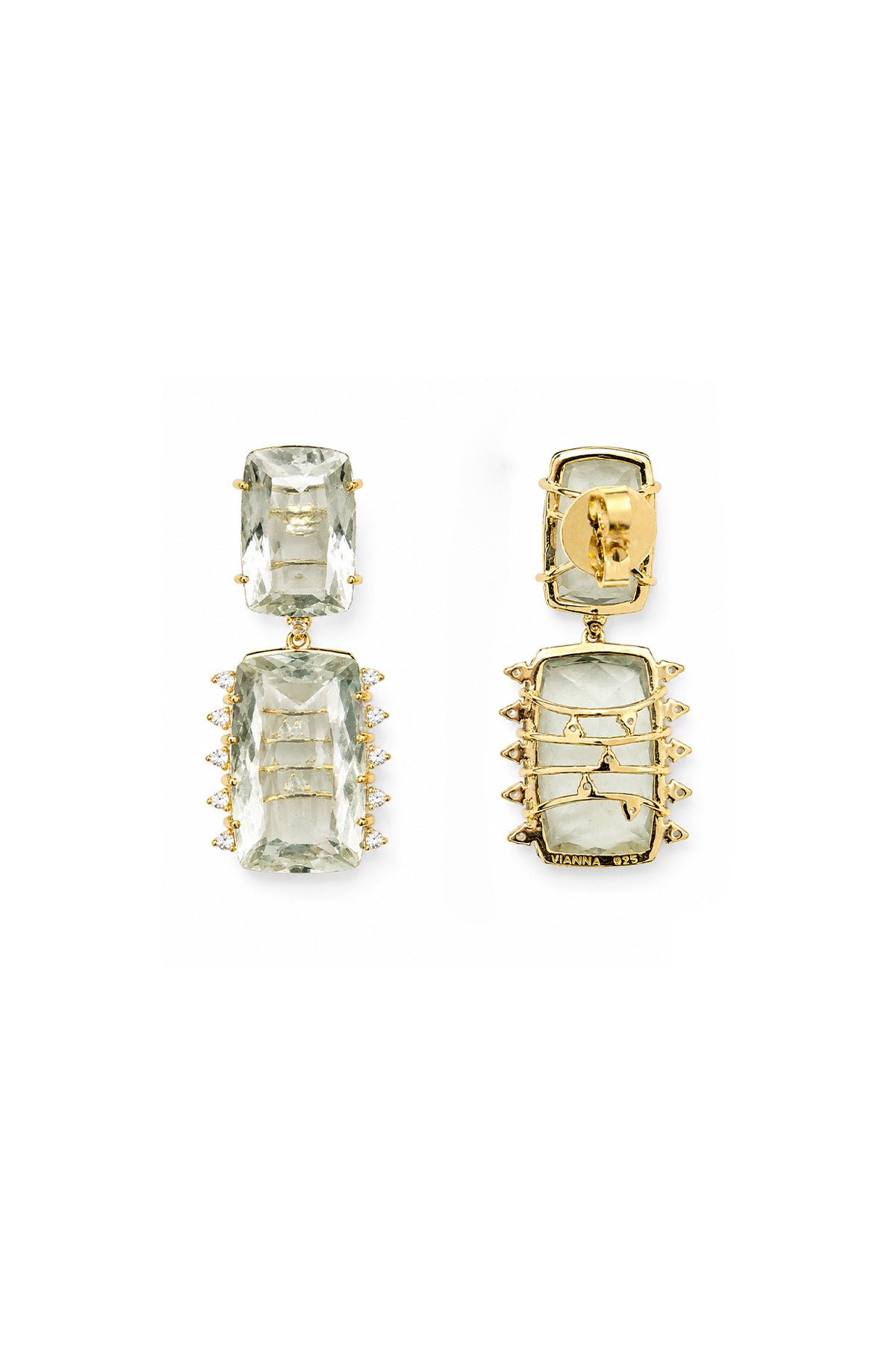 Crystal Stone Drop Earrings