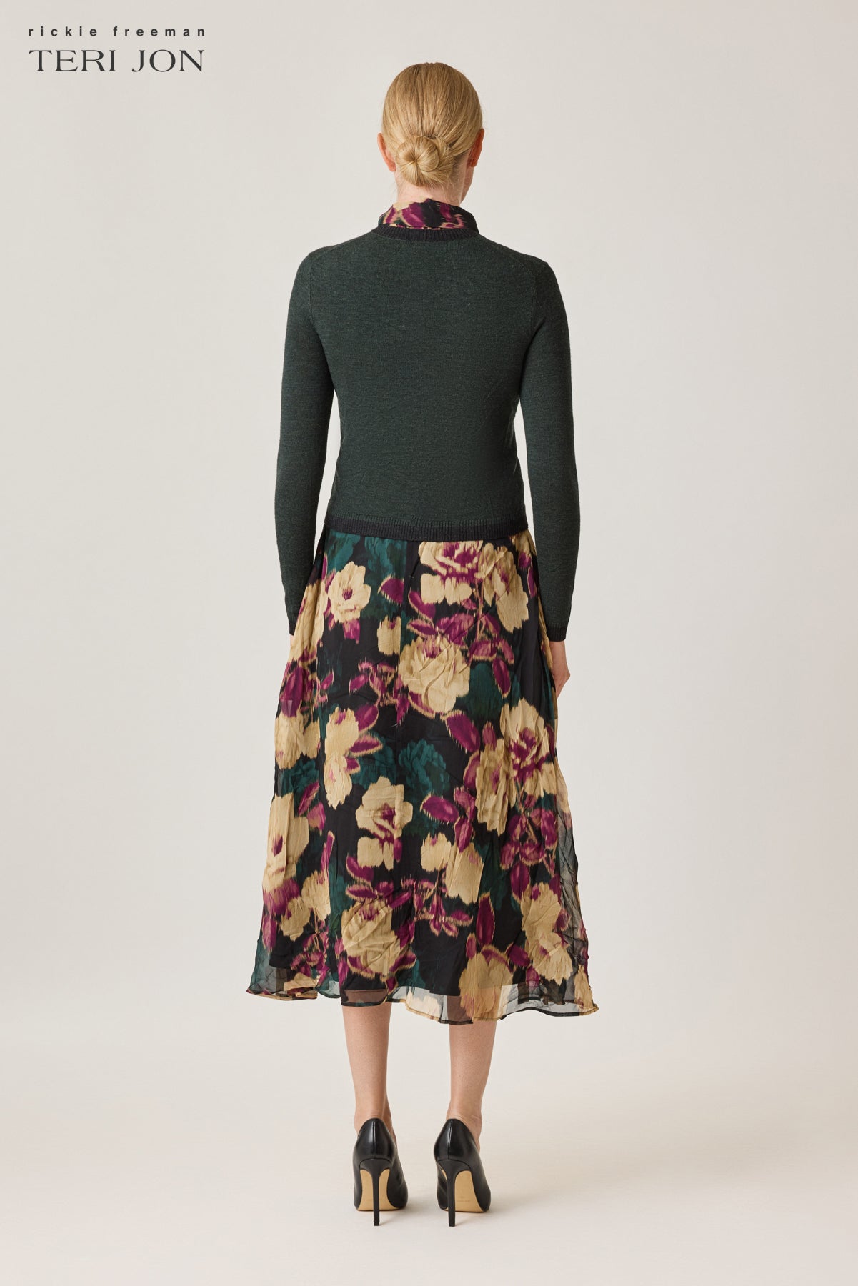 Floral Print Knit Cardigan